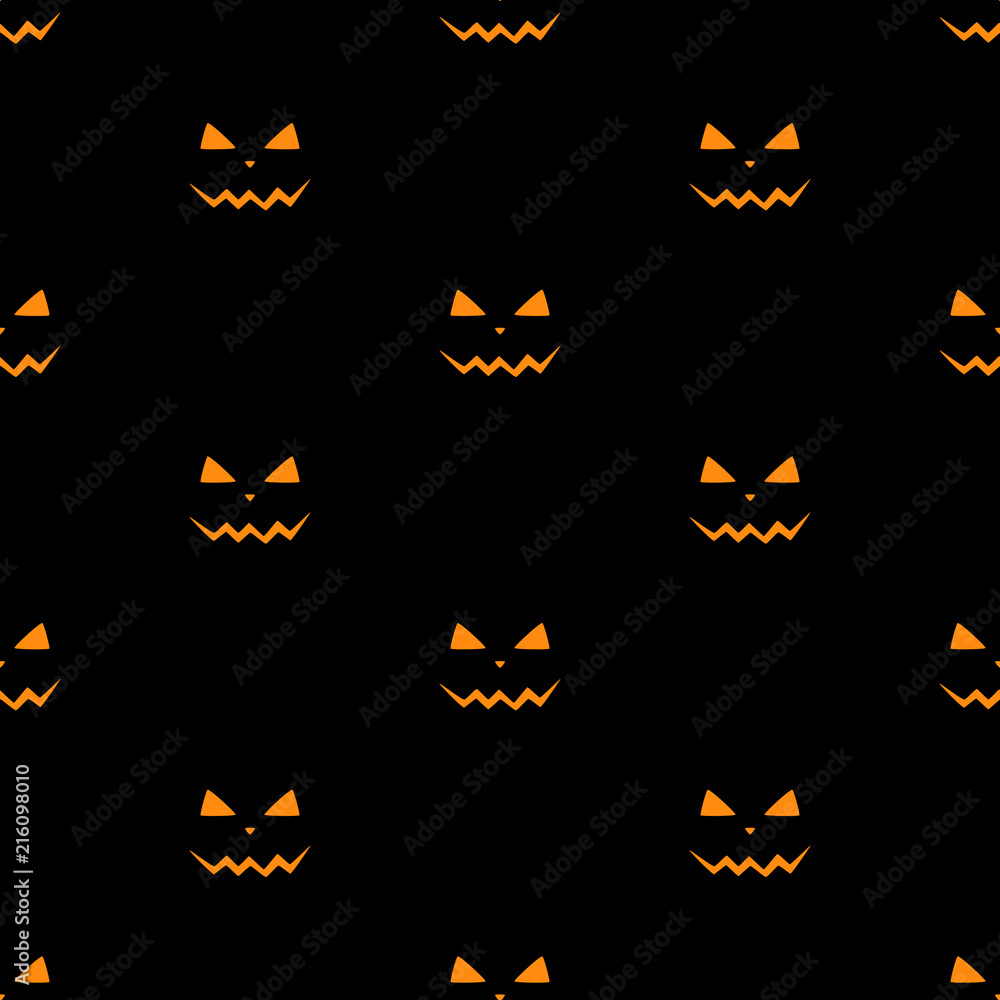 Set of scary faces Halloween pumpkins Set of scary faces Halloween pumpkins
