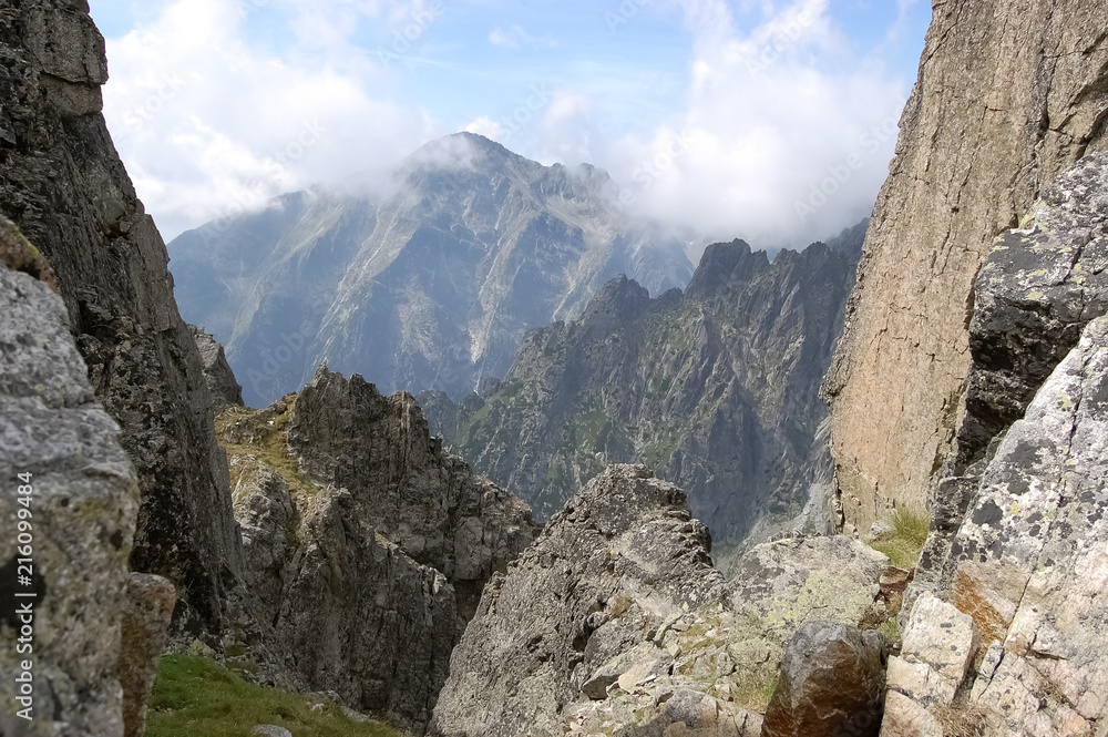 Summer mountain landscape in the High Tatras, Slovakia.