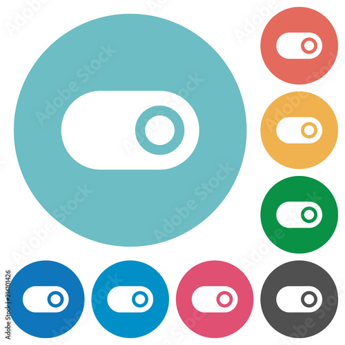 Toggle flat round icons