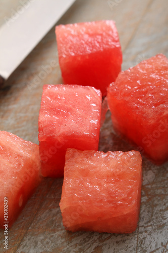 preparing fresh melon