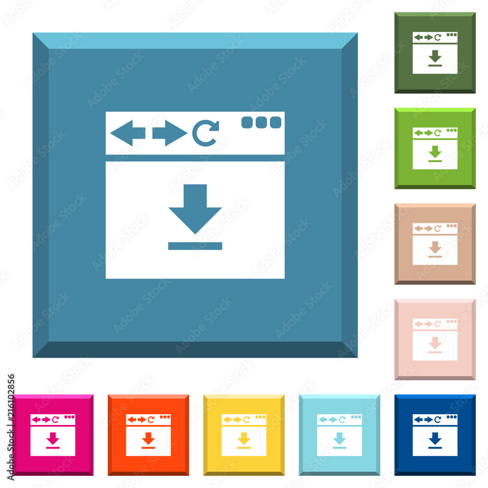 Browser download white icons on edged square buttons Browser download white icons on edged square buttons
