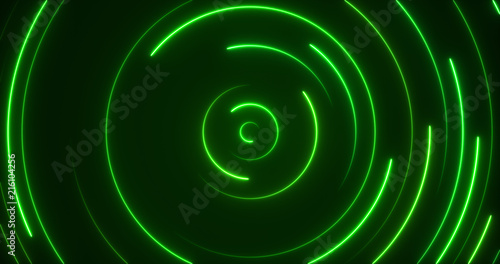 Glowing Neon Lights - Circle Abstract Backgrounds