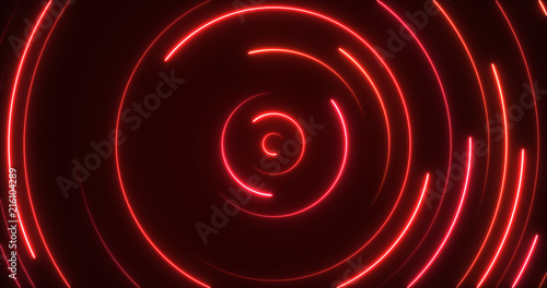 Glowing Neon Lights - Circle Abstract Backgrounds