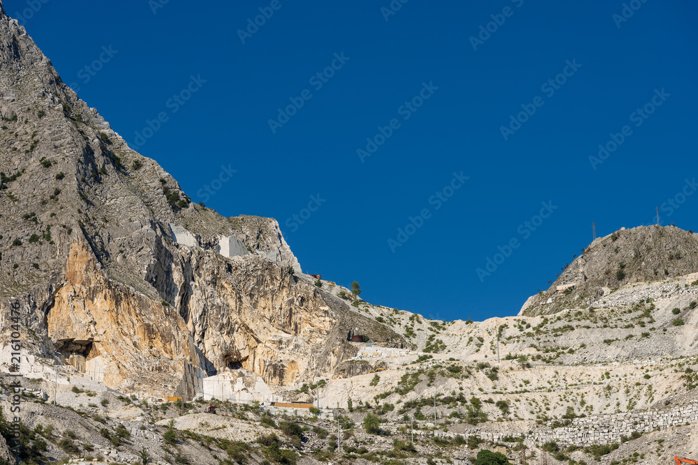 Apuan Alps (Alpi Apuane) with the marble quarries. Tuscany, Italy, Europe Apuan Alps (Alpi Apuane) with the marble quarries. Tuscany, Italy, Europe