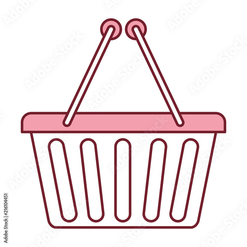 basket shopping isolated icon vector illustration design