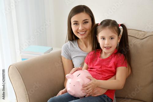 Little girl with her mother...
