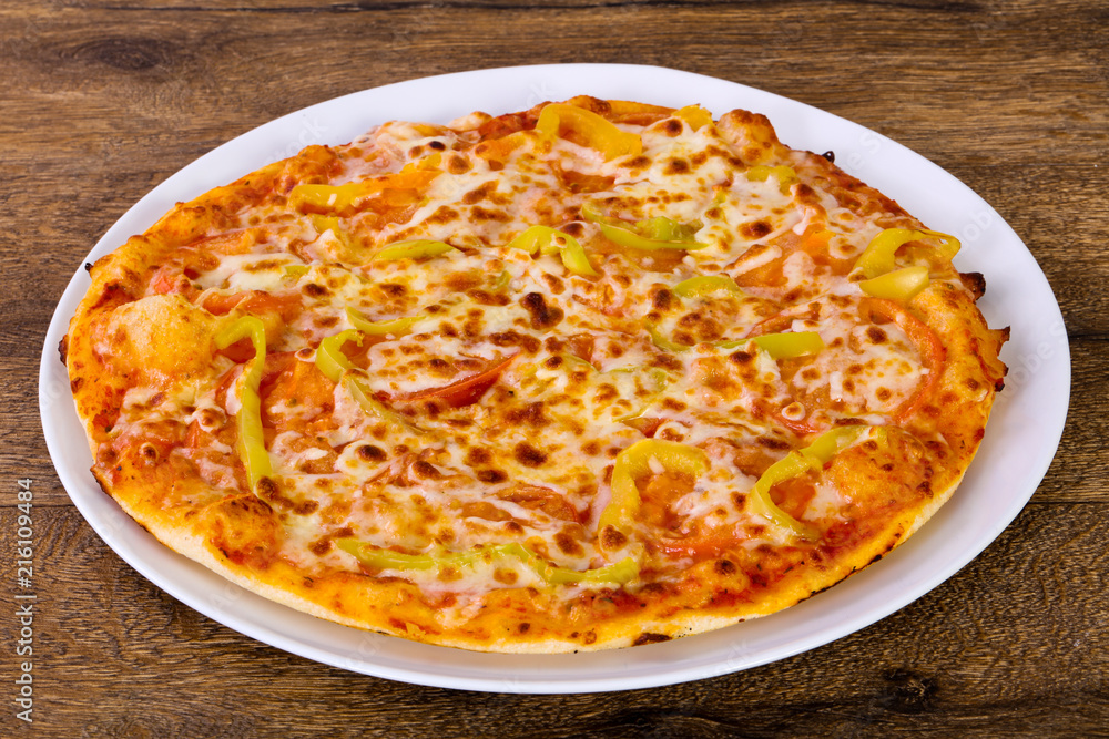 Pizza with bell pepper Pizza with bell pepper