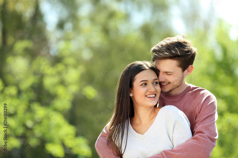 Young couple in love outdoors Young couple in love outdoors