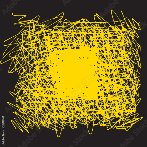 black and yellow 90s style scratches