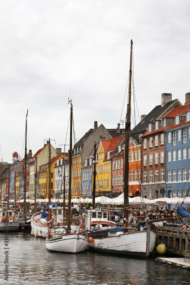 Nyhavn in Copenhagen. Denmark