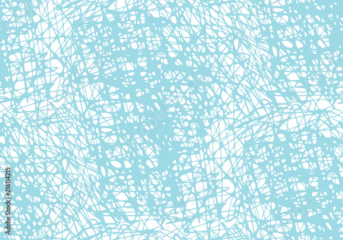 Seamless pattern with blue and white chaos mosaic