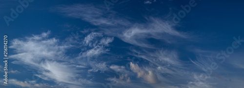 Panoramic shot of blue sky with clouds