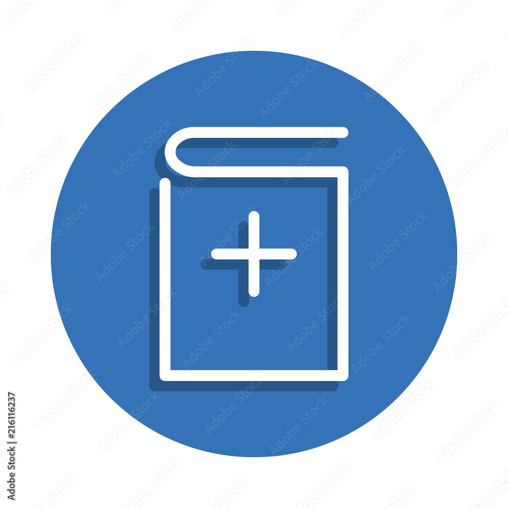 Add book icon. Element of education for mobile concept and web apps icon. Thin line icon with shadow in badge for website design and development, app development Add book icon. Element of education for mobile concept and web apps icon. Thin line icon with shadow in badge for website design and development, app development