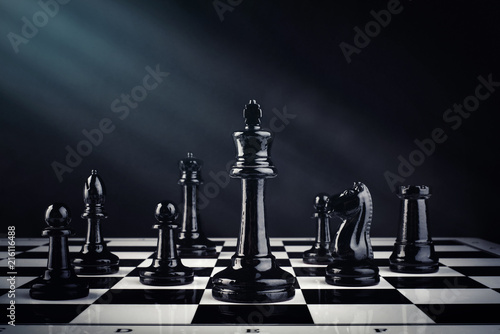 Chess board game for ideas and competition and strategy, business success concept. Chess background.