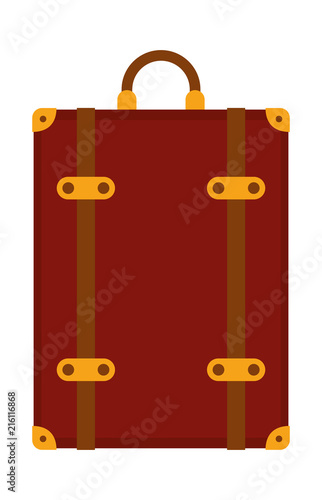 suitcase travel isolated icon vector illustration design