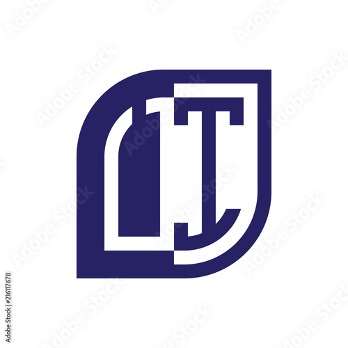 UI initial letter emblem logo negative space
