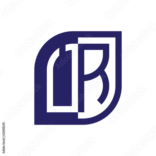 UR initial letter emblem logo negative space