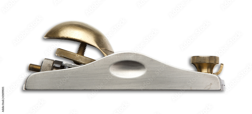 An isolated shot of a precision carpentry Block Plane An isolated shot of a precision carpentry Block Plane