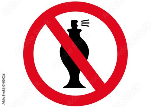 Schild Parfum verboten