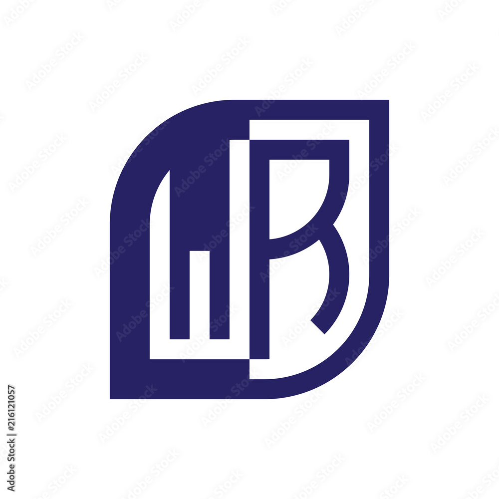 WR initial letter emblem logo negative space WR initial letter emblem logo negative space