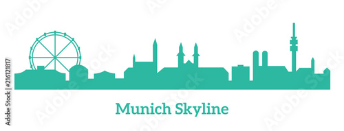 München Skyline Vektor Illustration