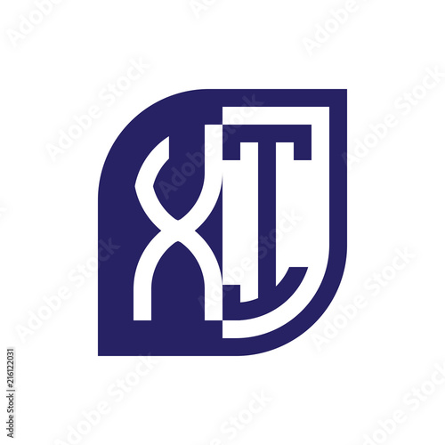 XI initial letter emblem logo negative space