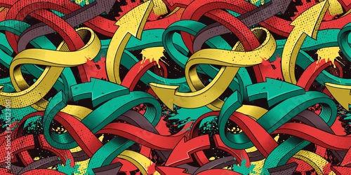 Obraz Bezszwowe tło sztuki graffiti