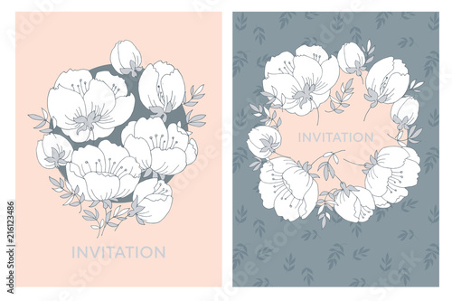 Tender elegant pale rose fl...