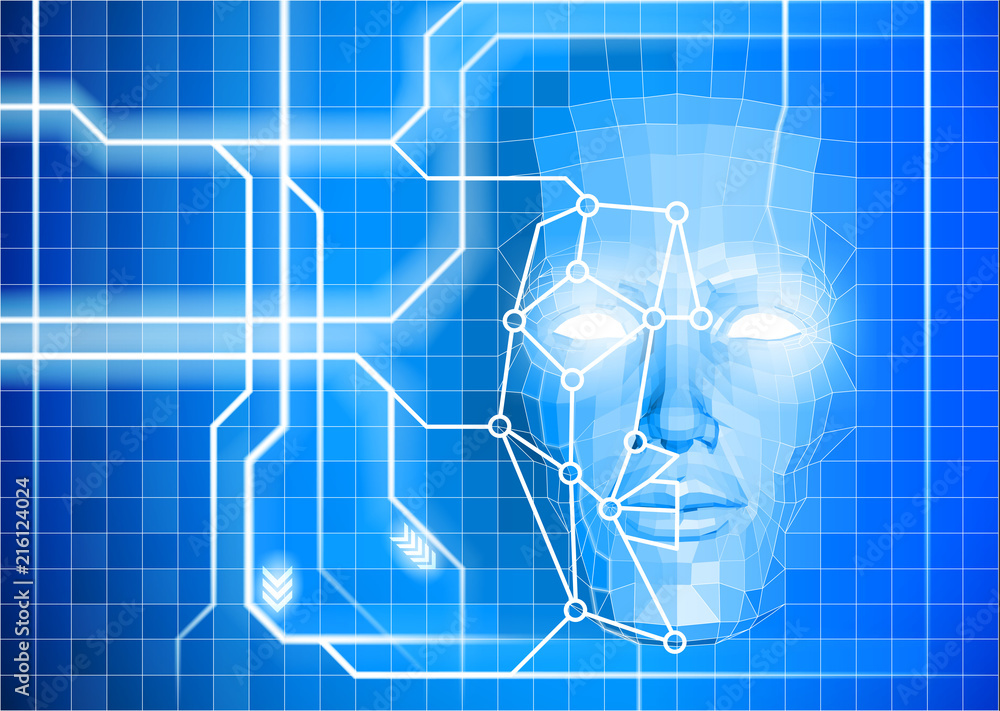 Face Recognition Facial Technology Background Face Recognition Facial Technology Background