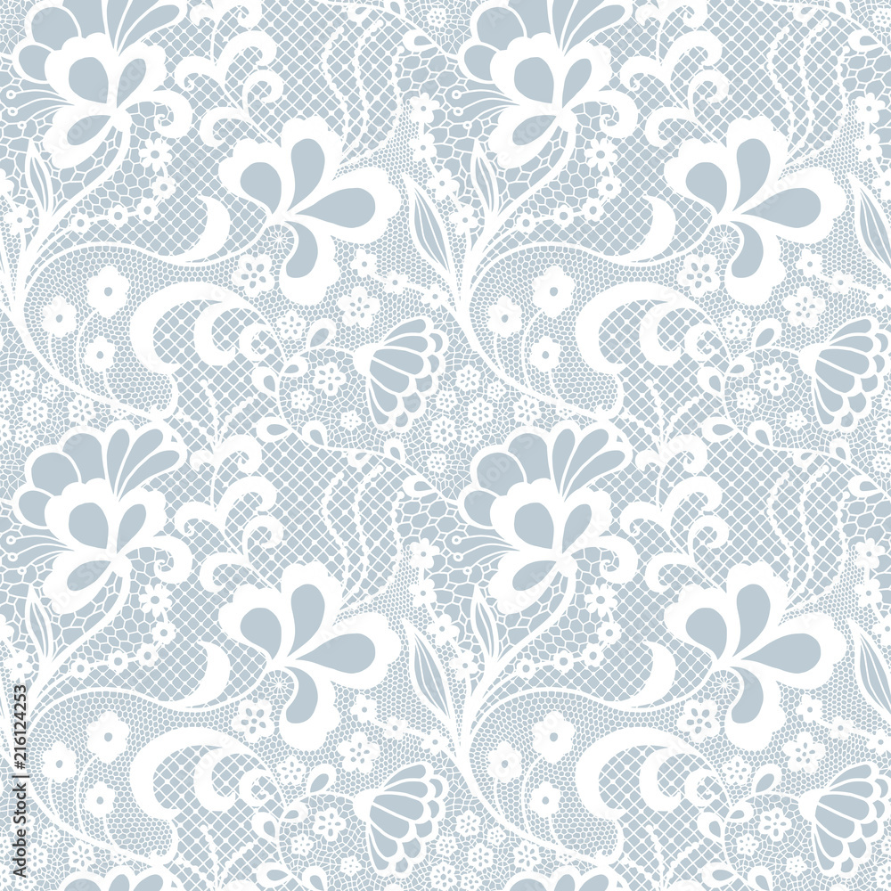 Lace seamless pattern with flowers Lace seamless pattern with flowers