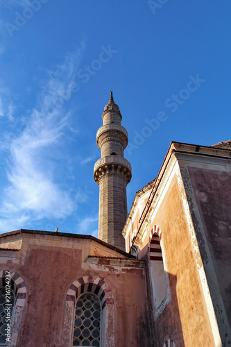 Minarett der Süleman-Moschee in Rhodos-Stadt