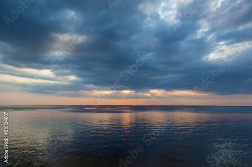 beautiful sunset over the river