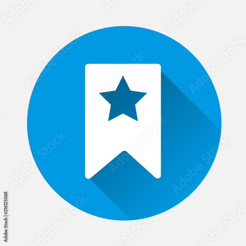 Free Download Bookmark with star with a flat shadow. Layers grouped for easy editing illustration. For your design. - GFXLoad