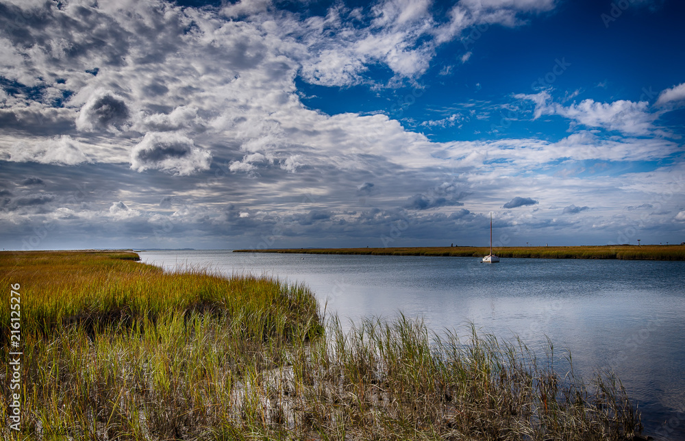 The mouth of the Connecticut River at Great Island, Old Lyme CT The mouth of the Connecticut River at Great Island, Old Lyme CT