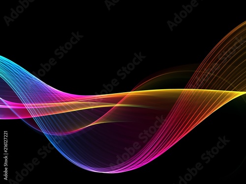  Abstract colorful elegant wave design 