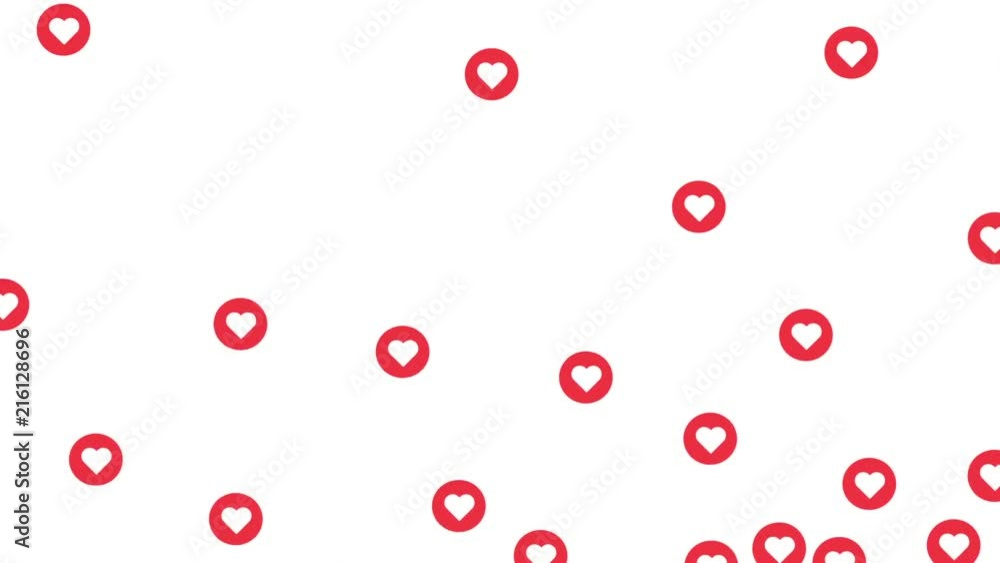 Social media red heart icon symbol, on a white background with alpha matte Social media red heart icon symbol, on a white background with alpha matte