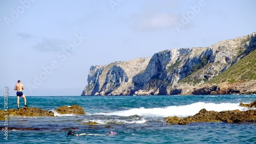 Las Rotas beach in Spanish town Denia