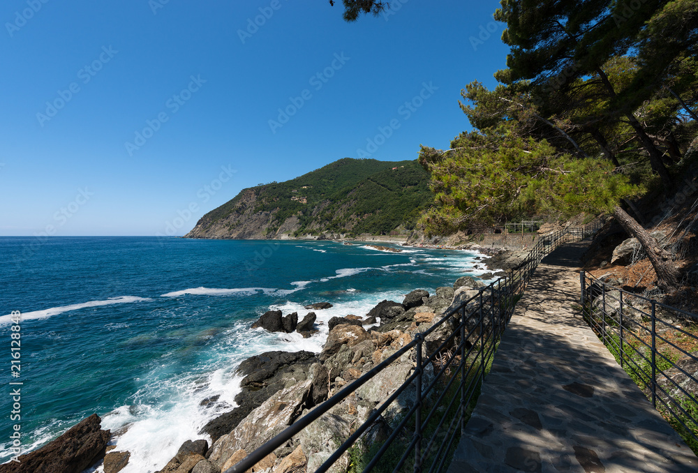 Mediterranean Sea and Coast in Framura - Liguria Italy