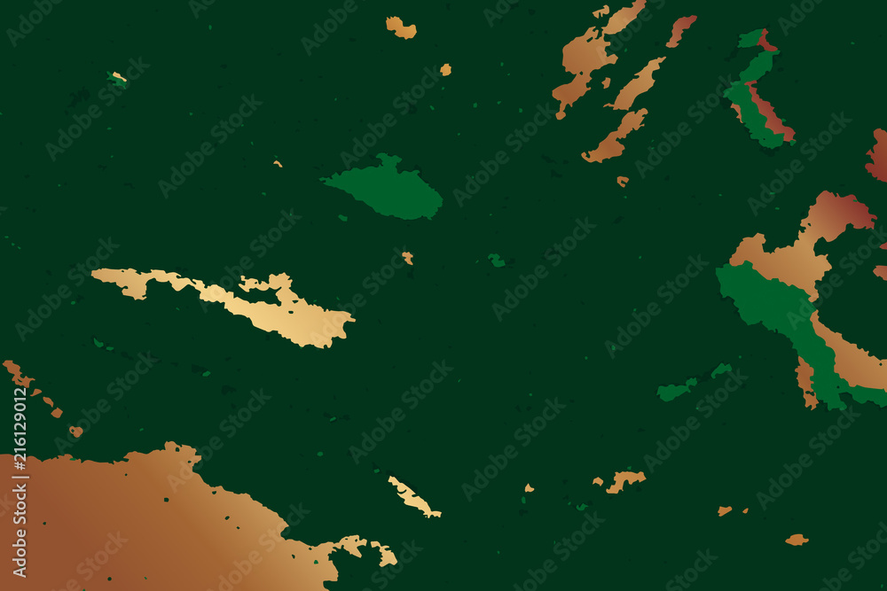 Marble emerald green texture design with golden pattern