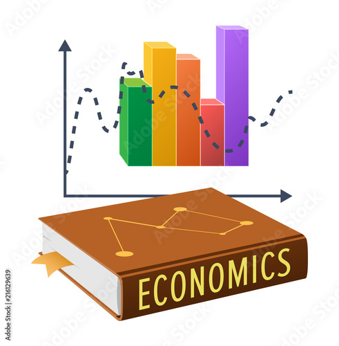 Textbook on Economics and Bright Statistical Chart