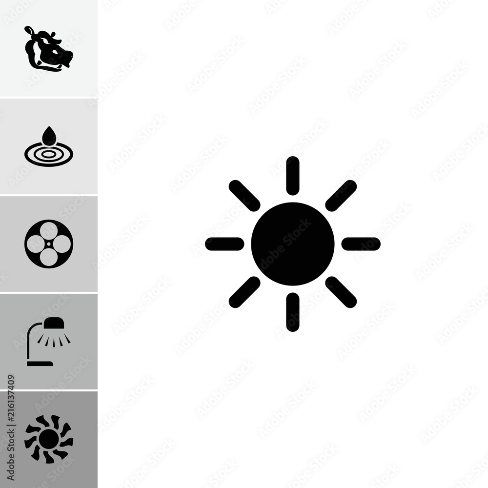 Collection of 6 bright filled icons Collection of 6 bright filled icons