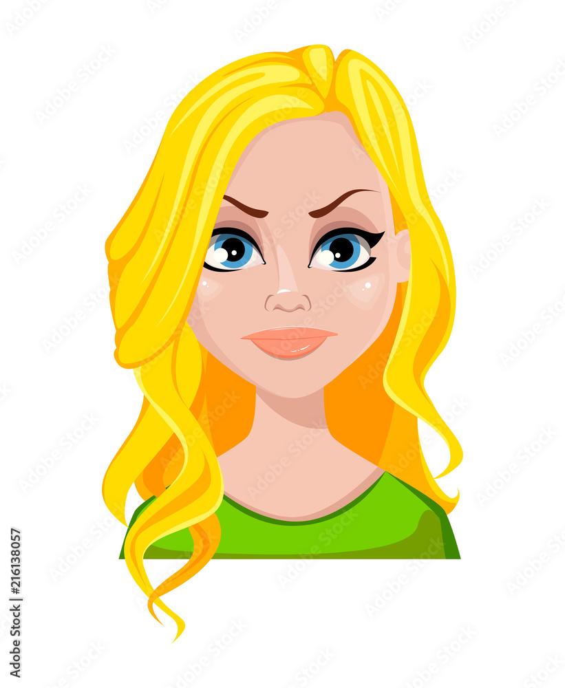 Face expressions of student woman Face expressions of student woman