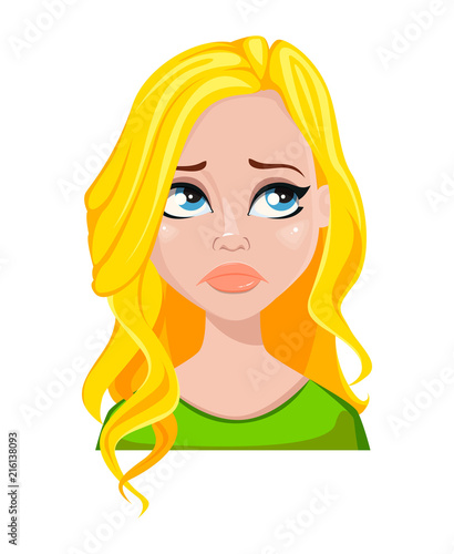 Face expressions of student woman