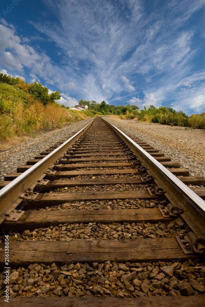 Straight Railroad Tracks