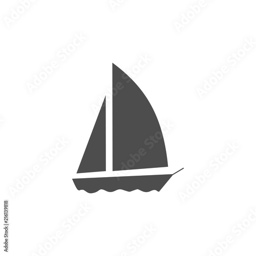 Sailboat vector icon