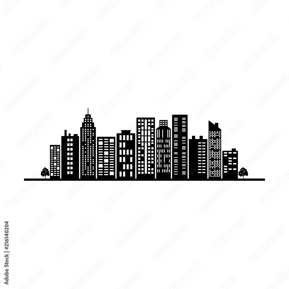 Plakat City skylines vector icon