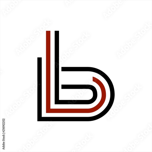 b, bbb, bbl, bld initials line art geometric company logo photo