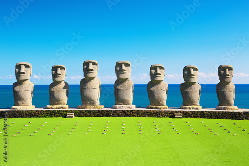 Moai statues in Nichinan, Miyazaki, Japan