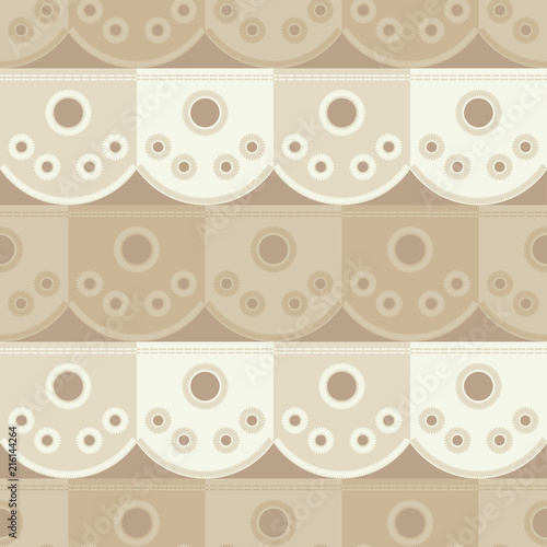 Seamless background with satin stitch embroidery. Traditional ornament. Rustic pattern. Textile rapport.