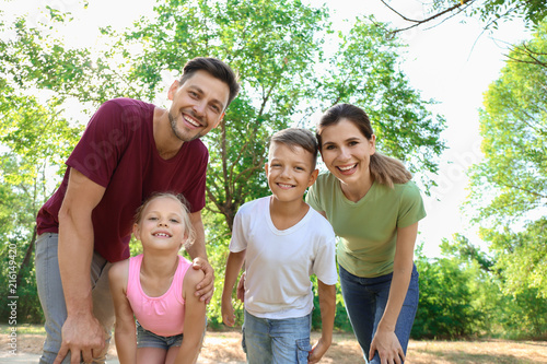 Portrait of happy family in...